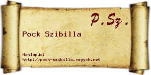 Pock Szibilla névjegykártya